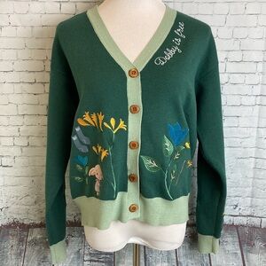 Box Lunch Harry Potter Dolby is free floral sweater cardigan jumper Sz M Fall